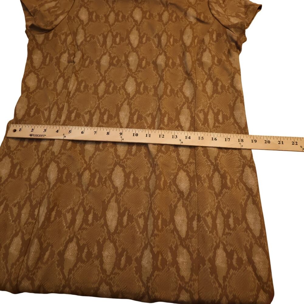 LAUREN Ralph Lauren Python Print Ponte Knit Sheath Dress XL Neutral - Picture 9 of 11